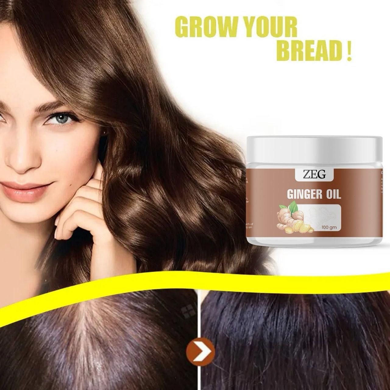 ZEG GINGER OIL 100GM ? 100% Natural Multipurpose Oil for Hair, Skin & Body